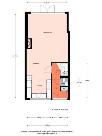 Floorplan - Verdistraat 92, 3752 WR Bunschoten-Spakenburg